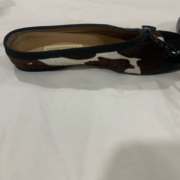 NAKED FEET CALF PRINT FLAT MULE STYLE SLIDES - Picture 6 of 7